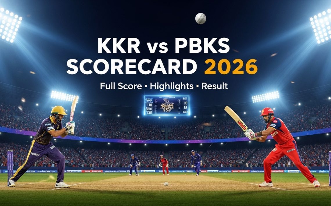 KKR vs PBKS Scorecard 2026